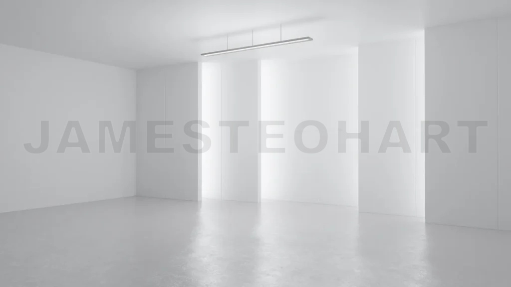 
3D Rendering Minimalist And Modern Design Studio Room Space Background, High Key Lighting