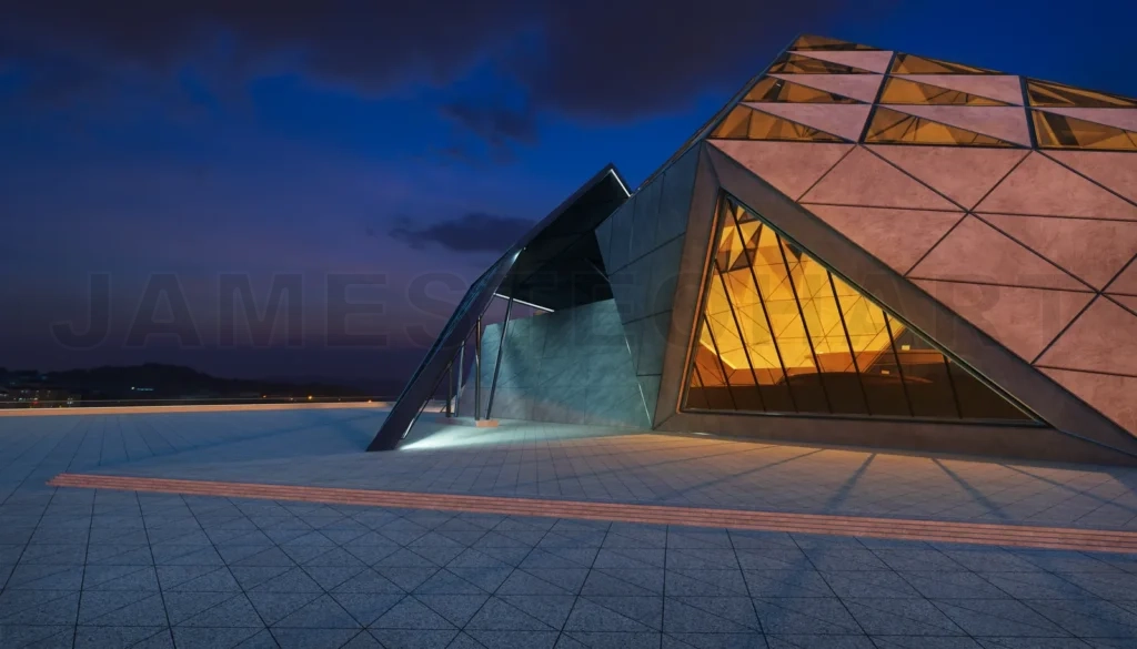 
Contemporary triangle shape design modern Architecture building