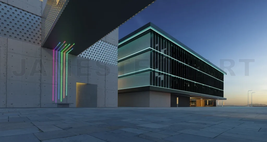 
Futuristic advanced design building exterior