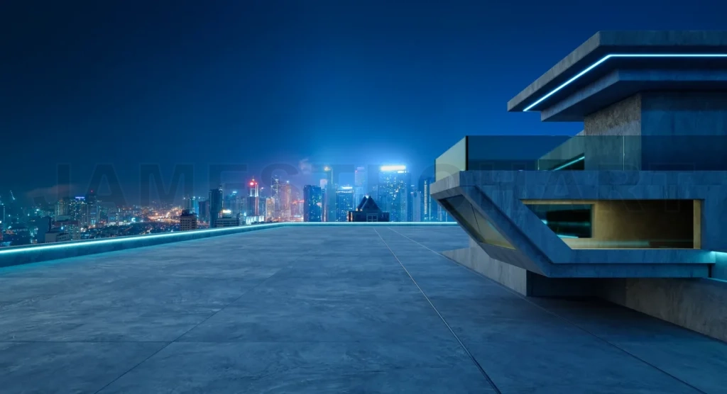 
Contemporary square shape design modern Architecture building ex