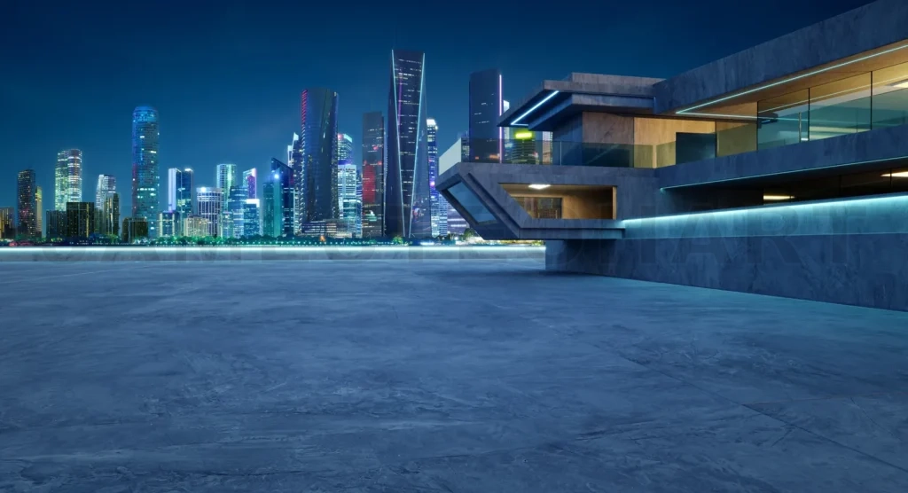 
Contemporary square shape design modern Architecture building ex