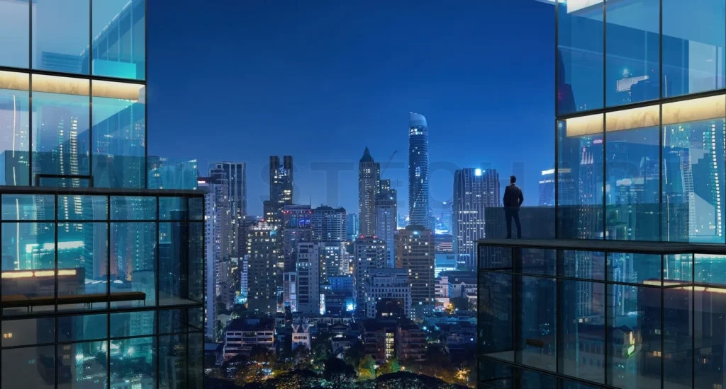 
Business successful ambition concept