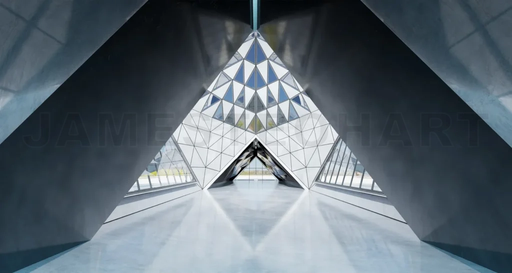 
Contemporary triangle shape design modern Architecture building