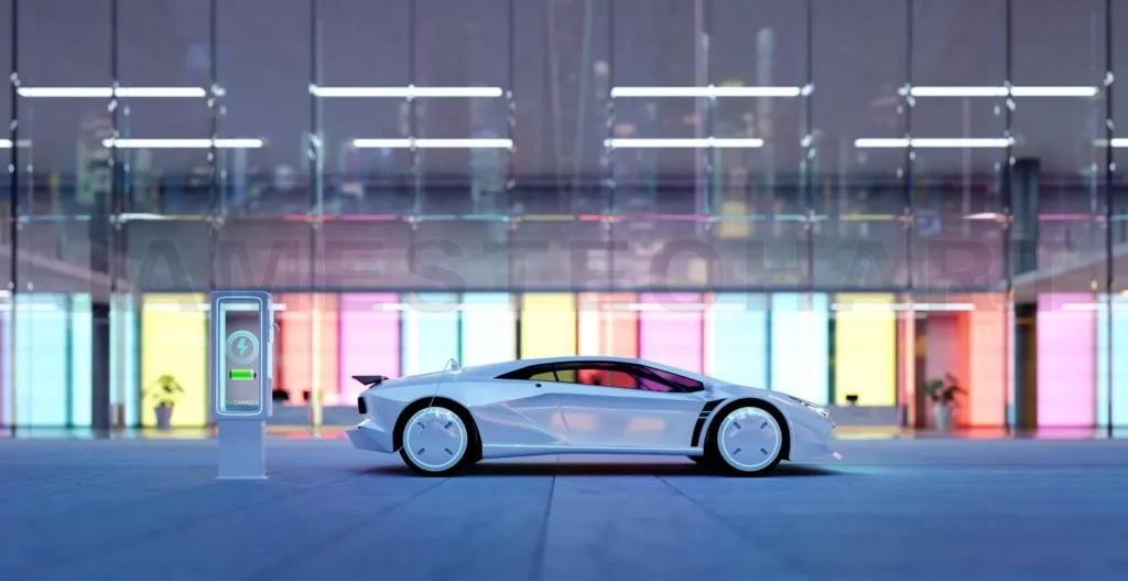 
3d Brandless electric EV concept car