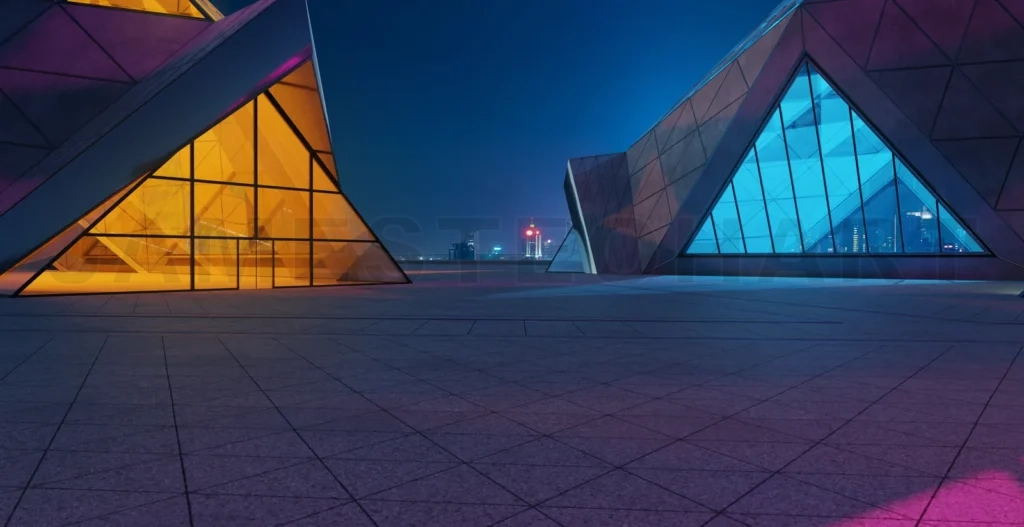 
Contemporary triangle shape design modern Architecture building