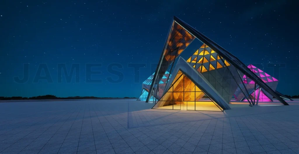 
Contemporary triangle shape design modern Architecture building