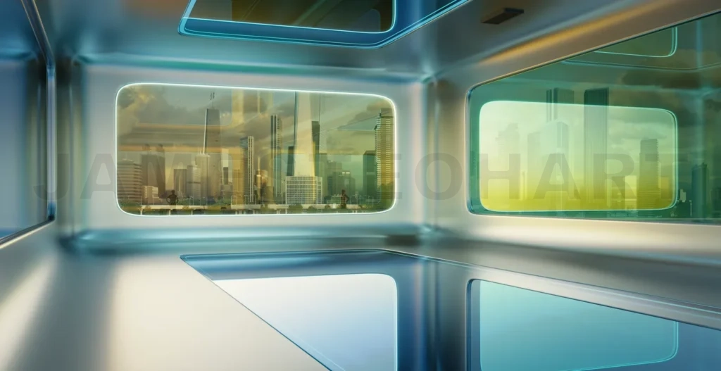 
3D rendering futuristic interior space design