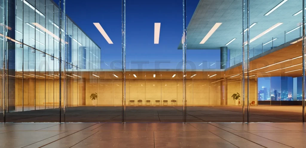 
Modern glass wall commercial buildings