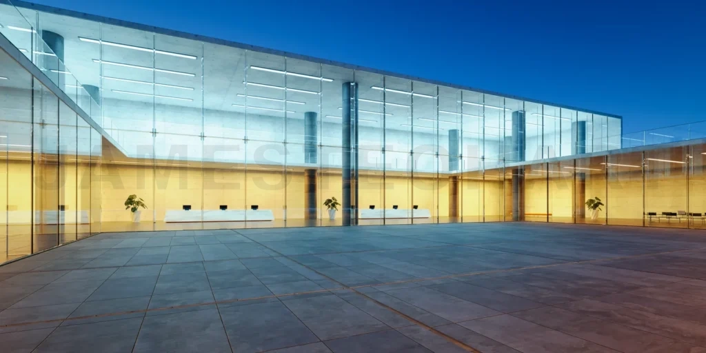 
Modern glass wall commercial buildings exterior
