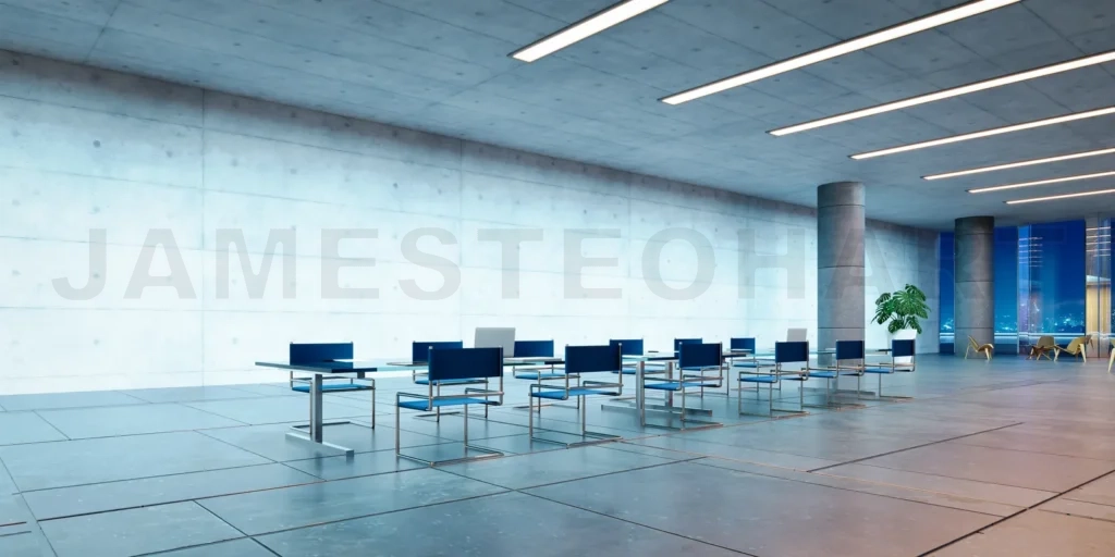 
Modern glass wall commercial buildings meeting room area