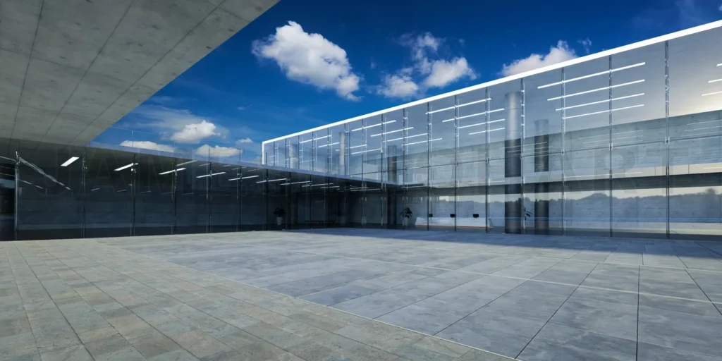 
Modern glass wall commercial buildings exterior
