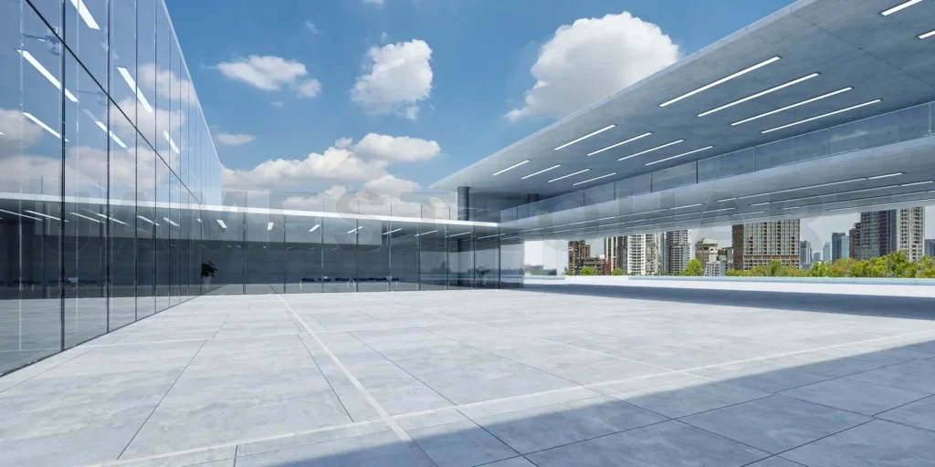 
Modern glass wall commercial buildings exterior