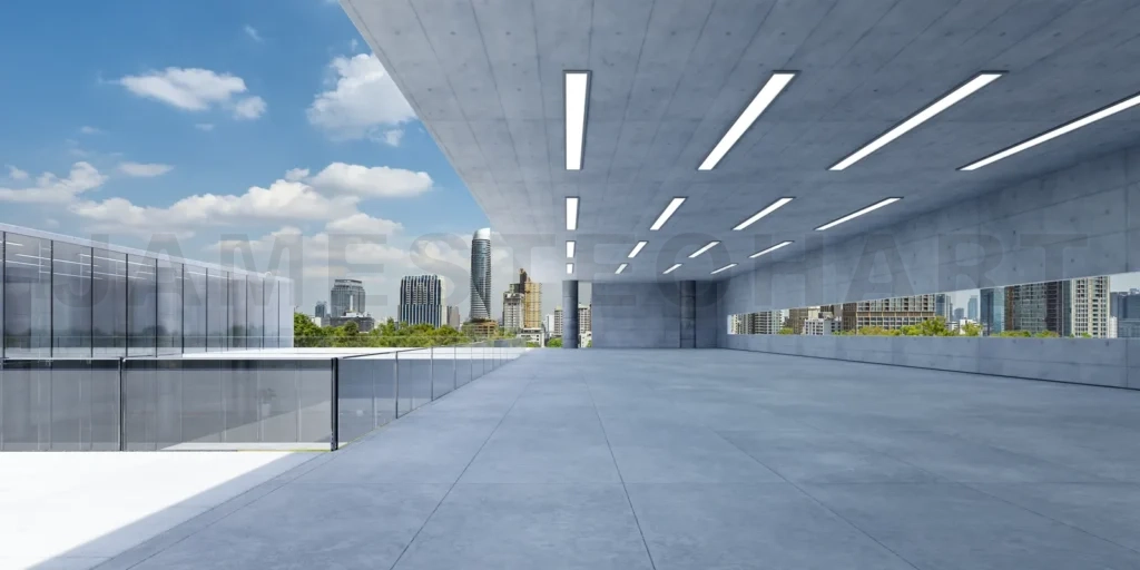 
Modern glass wall commercial buildings exterior