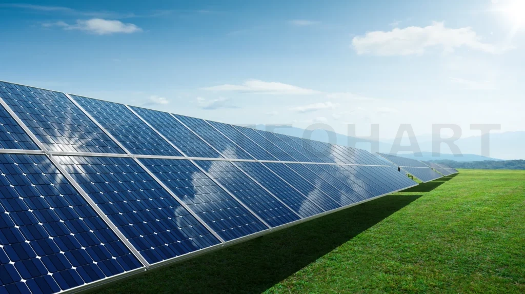 
Solar panels cell farm power