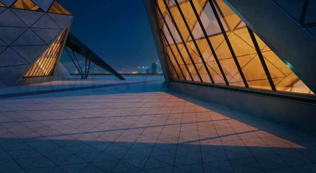 
Contemporary triangle shape design modern Architecture building