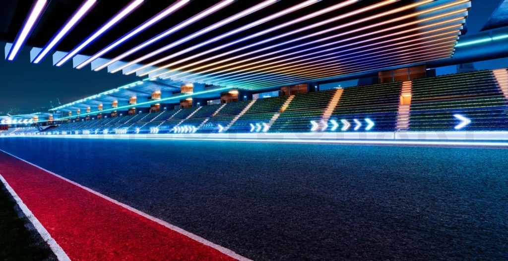 
3d rendering does not exist futuristic Racetrack