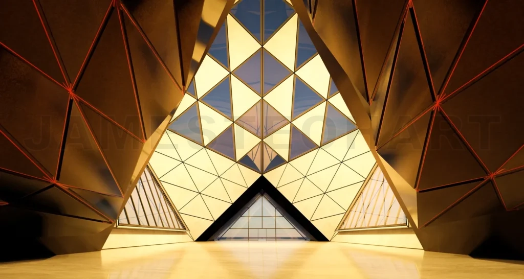 
Contemporary triangle shape design modern Architecture building