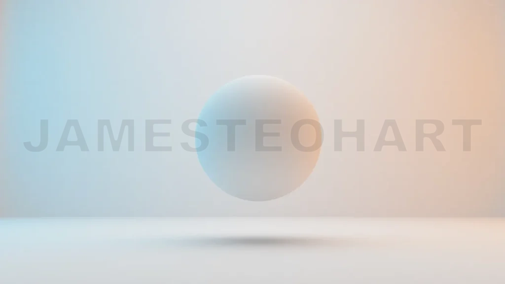 
Milky white spheres floating on white background with slightly b
