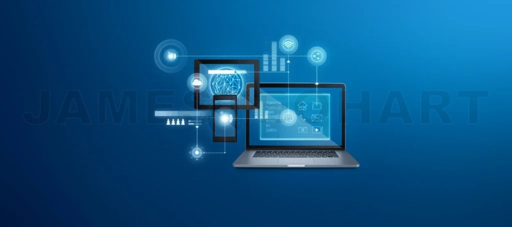 
Smart device easy and speedy connection concept