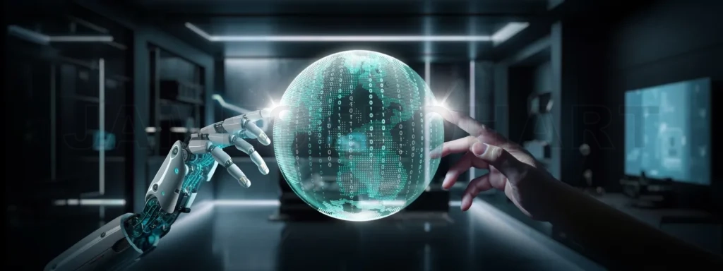 
Artificial intelligence globalization shares big data together c