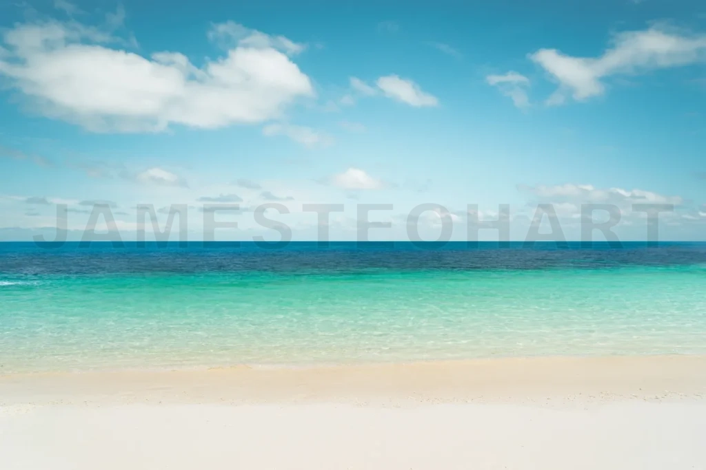 
Tropical Beach And Sea With Cloudy Sky