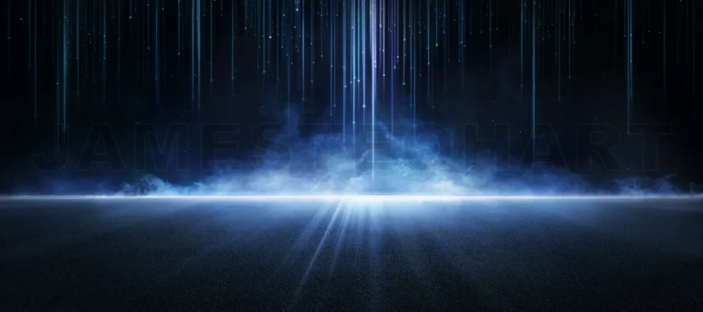 
Futuristic digital data stream background