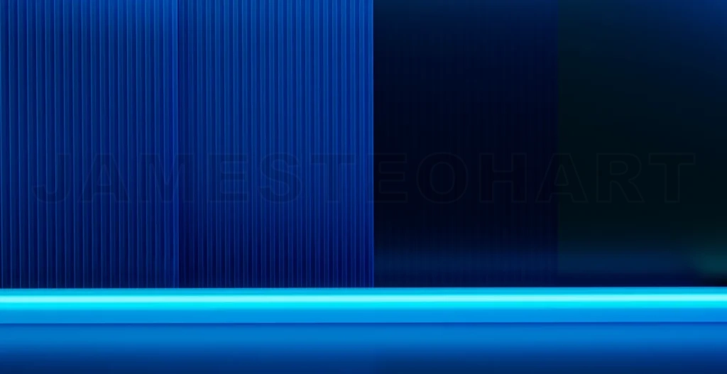 
3d rendering blue modern abstract futuristic product display podium background