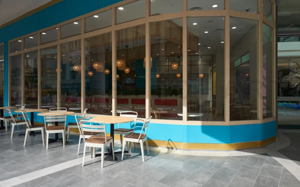 
Front view exterior of Cafe shop & Restaurant