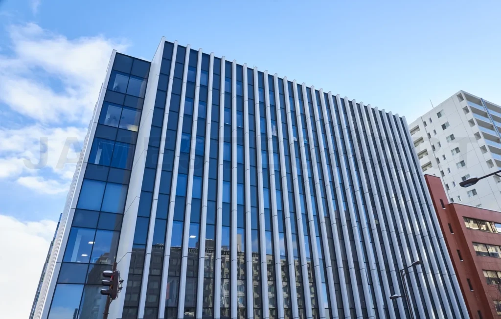 
Modern commercial buildings in Hokkaido