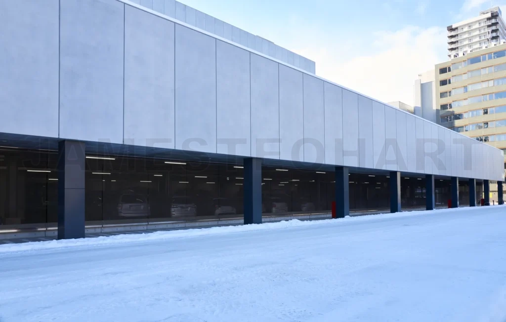 
Street covered with snow in winter in Hokkaido