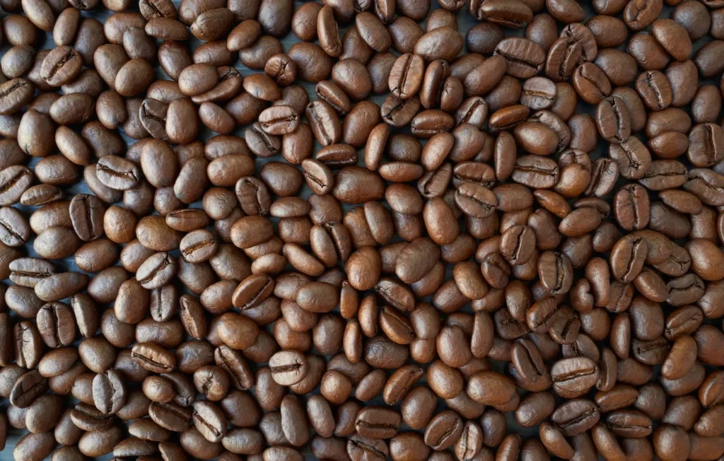 
Roasted coffee beans background for beverage commercial ads use