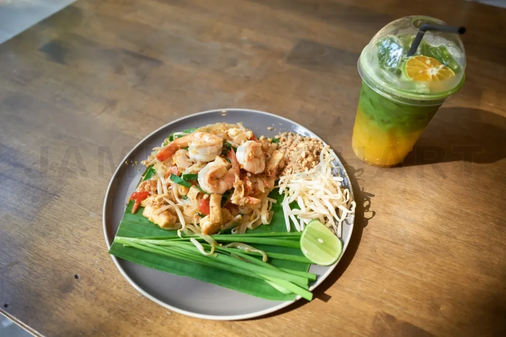 
Bangkok Thailand Famous Prawn Fried Rice Noodles