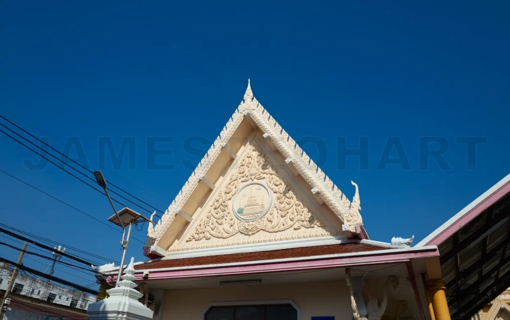
Temple designed roof at famous attraction Wat Arun in Bangkok