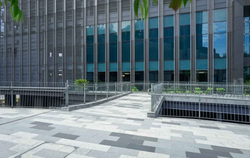 
Business center and pedestrian bridge