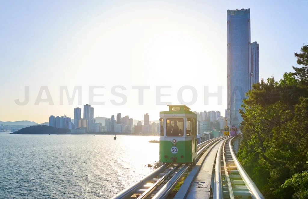 
The most popular sky capsule train among tourists in Busan