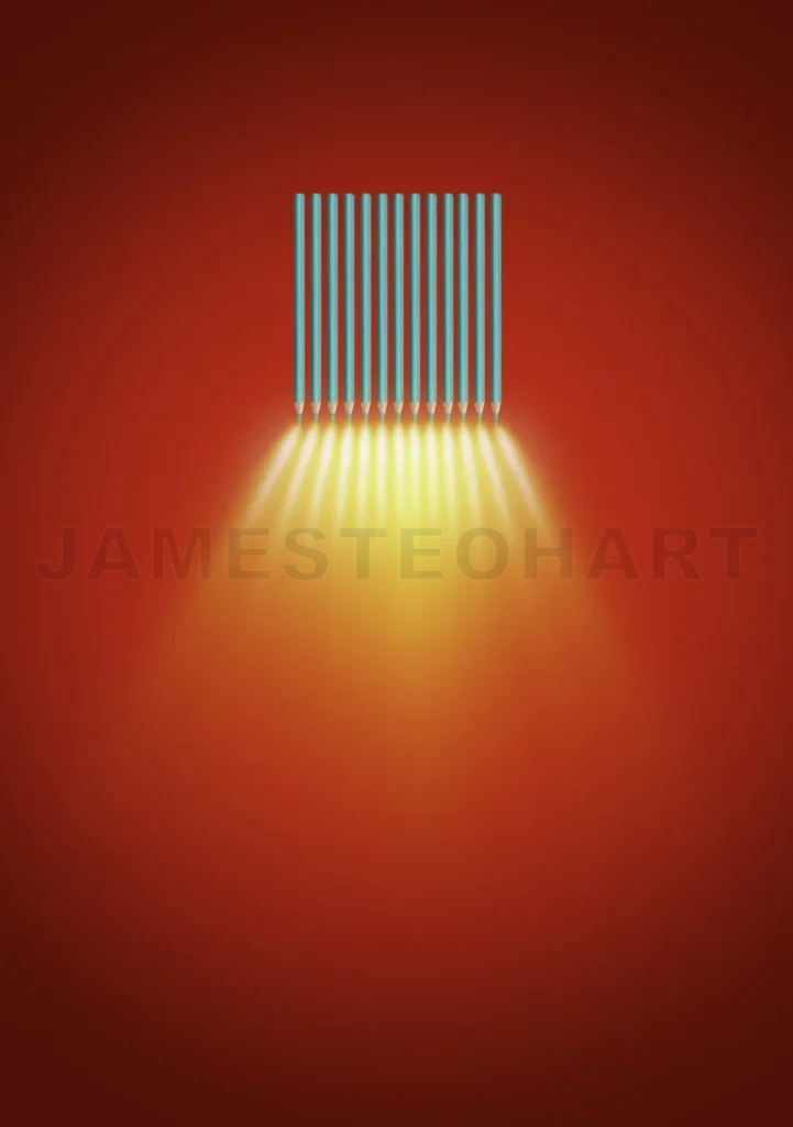 
Abstract Of Color Pencil Spotlights