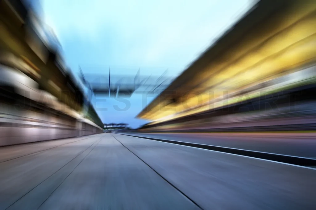 
Motion Blurred Racetrack