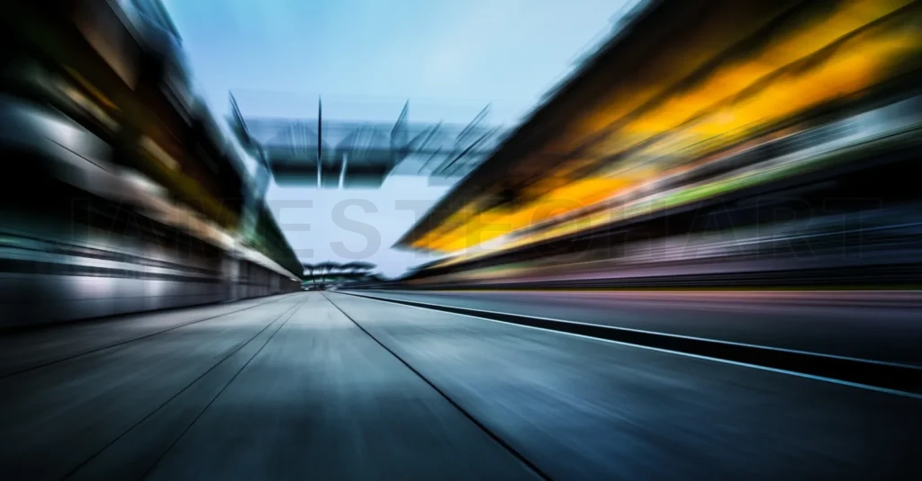 
Motion Blurred Racetrack