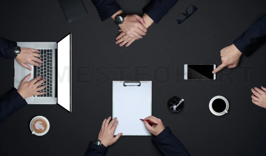 
Business team meeting discussing strategy and planning new projects