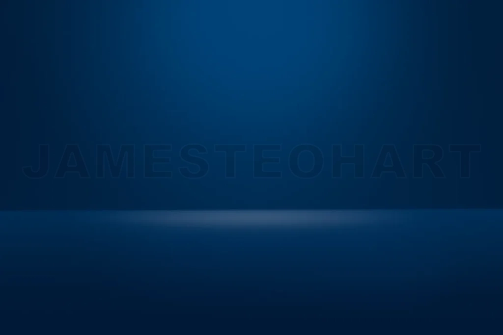 
Dark blue studio background with floor and wall