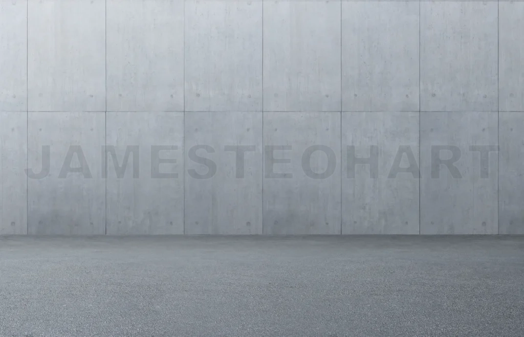 
Empty concrete room showcasing modern industrial minimalism