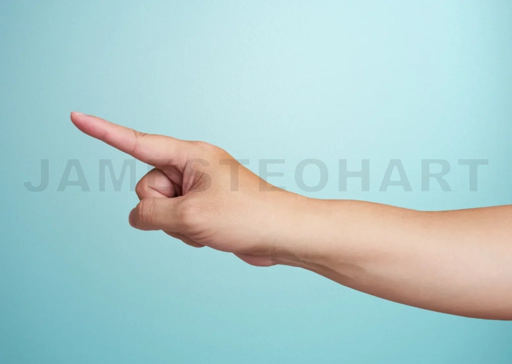 
Closeup Of Male Hand Pointing