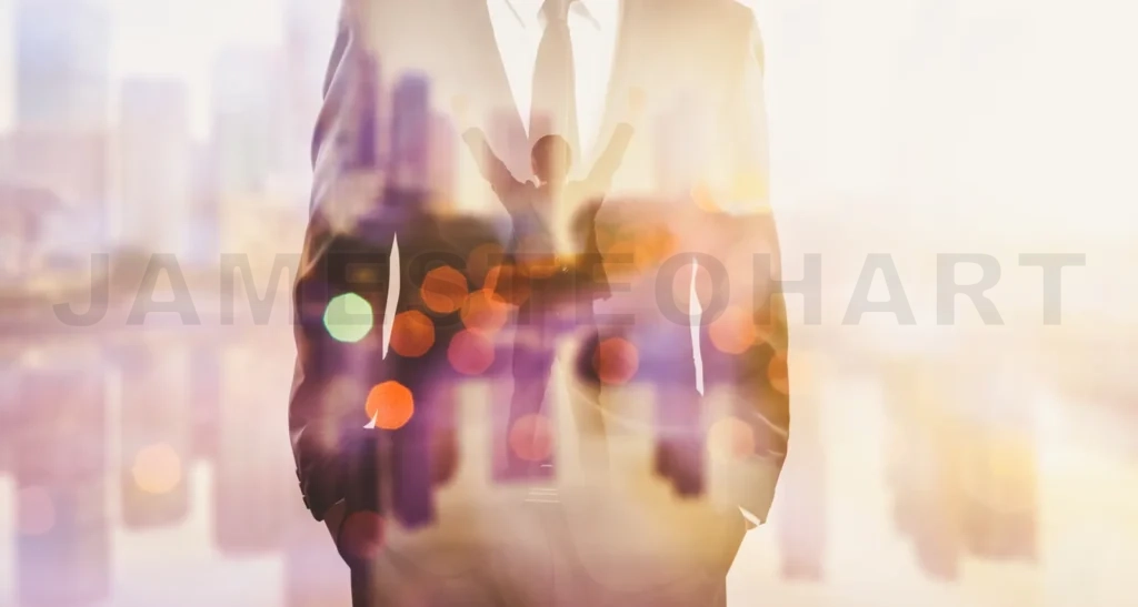 
Double Exposure Concept With Businessman Silhouette