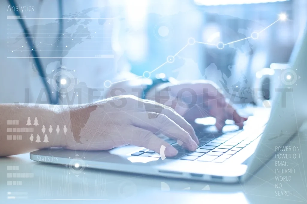 
Business Concept, Businessman Working Laptop