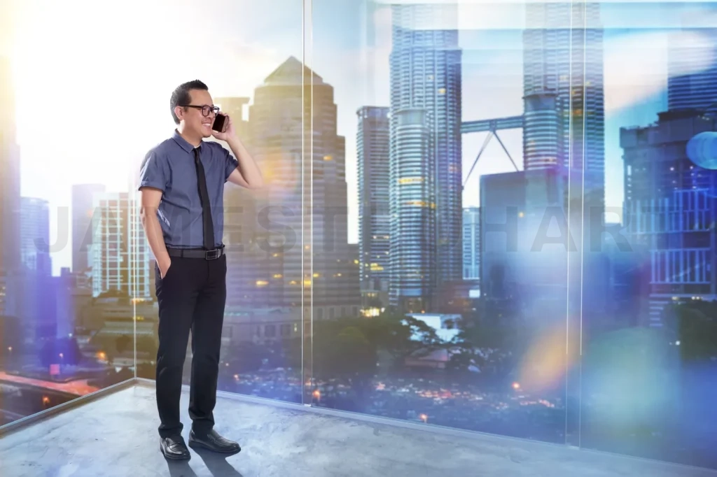 
Full Length Portrait Of Happy 30S 40S Asian Businessman