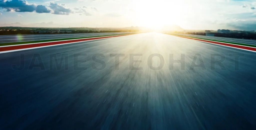 
Motion Blurred Racetrack,Morning Scene