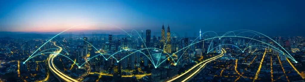 
City Scape And Network Connection Concept